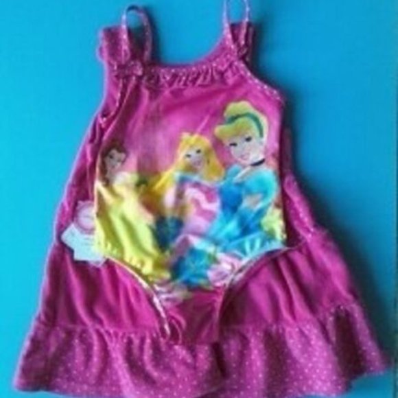 - BRAND NEW DISNEY PRINCESS SWIMSUIT DRESS SET COVERUP ROBE SIZE 3T FOR GI… - Picture 1 of 3